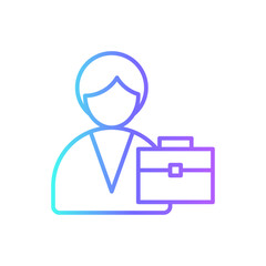 Career Business people icon with blue duotone style. growth, success, management, work, target, human, progress. Vector illustration