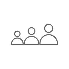 Experience Business people icon with black outline style. rate, feedback, star, review, service, experience, survey. Vector illustration