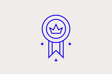 Geometric concept of medal vector illustration in a flat style for website, mobile app, banner, ui ux, web design, business, marketing, landing, infographics, mockup,development	
