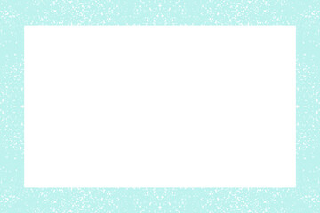 水色の点描ブラシのフレーム素材(透過)