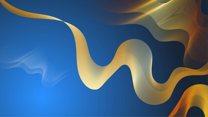 PrintLuxury navy blue background combine with glowing golden lines. Overlap layer textured background design