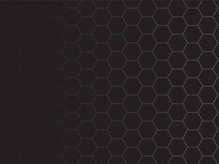 Black Hexagon Background  Vector