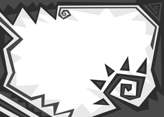 Abstract framed background with Indian themed pattern and with some copy space area