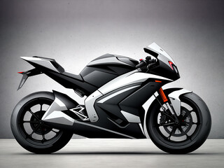 Generic Motorcycle Concept without Branding, Generative AI