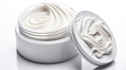 moisturizing cream lotion on isolated white background made by . Generative ai