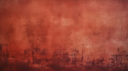 赤いコンクリートの壁、グランジセメントの粒状の質感、ファンシーなヴィンテージ背景GenerativeAI