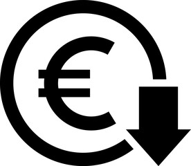 Cost reduction. Cost increase icon. Price reduced, discount icon. Financial vector illustration.