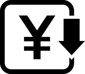 Cost reduction. Cost increase icon. Price reduced, discount icon. Financial vector illustration.