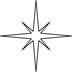 Star icon. Shiny and sparkle pictogram, blink glitter and glowing symbol. Vector night sky decorative boho elements isolated.