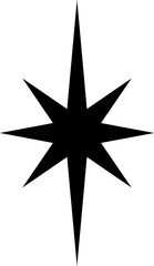 Obraz premium Star icon. Shiny and sparkle pictogram, blink glitter and glowing symbol. Vector night sky decorative boho elements isolated.