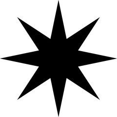 Star icon. Shiny and sparkle pictogram, blink glitter and glowing symbol. Vector night sky decorative boho elements isolated.