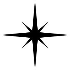 Star icon. Shiny and sparkle pictogram, blink glitter and glowing symbol. Vector night sky decorative boho elements isolated.