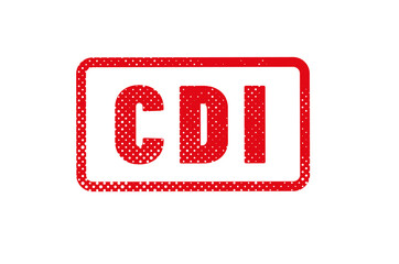 CDI - contrat à durée indéterminée - obrazy, fototapety, plakaty