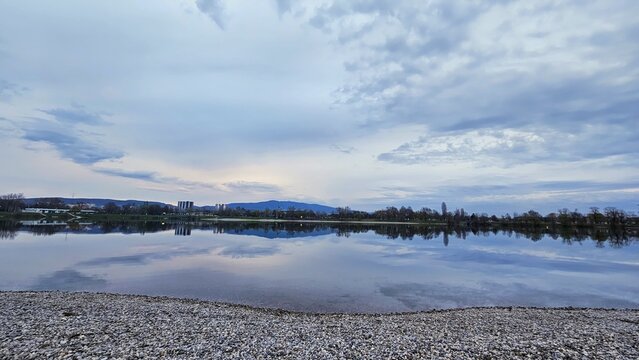 Jarun lake in Zagreb, Croatia
