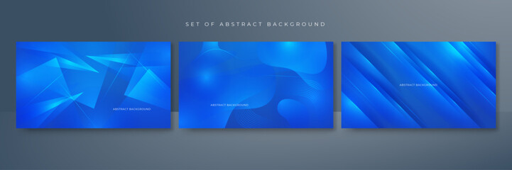 Abstract blue background poster with dynamic. technology network Vector illustration.