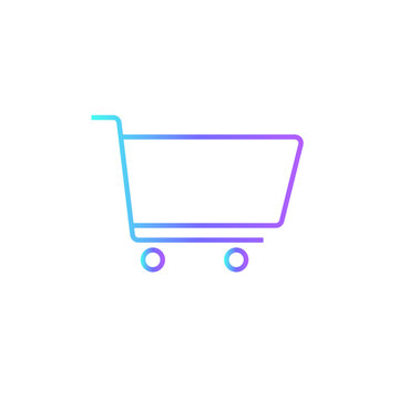 Trolley Marketing icon with blue duotone style. shop, buy, sale, cart, retail, commercial, basket. Vector illustration