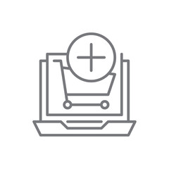 Online Marketing icon with black outline style. internet, web, website, social, network, connection, mobile. Vector illustration