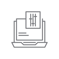 Development Marketing icon with black outline style. website human, progress, optimization, strategy, target. Vector illustration