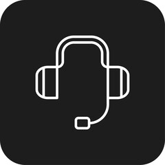 Service Marketing icon with black filled line style. support, customer, help, technology, communication, information, assistant. Vector illustration