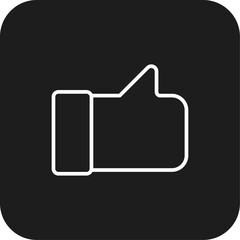 Like Marketing icon with black filled line style. social, button, media, ok, heart, thumb, love. Vector illustration