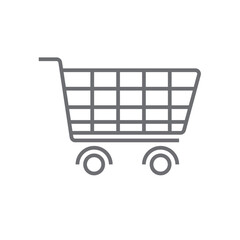 Trolley Marketing icon with black outline style. shop, retail, cart, sale, buy, basket, store. Vector illustration