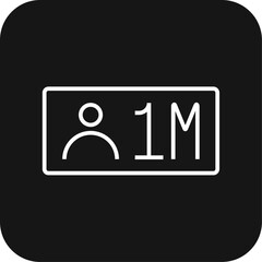 Influencer Marketing icon with black filled line style. media, social, communication, strategy, digital, ambassador, app. Vector illustration