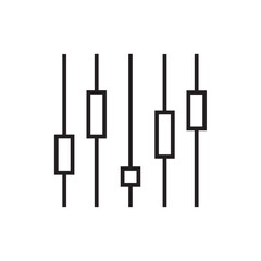 Graph Data analysis icon with black outline style. chart, diagram, report, information, infographic, analytics, statistics. Vector illustration