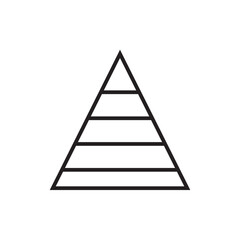 Pyramid Data analysis icon with black outline style. pyramid, chart, diagram, graph, growth, triangle, data, report. Vector illustration