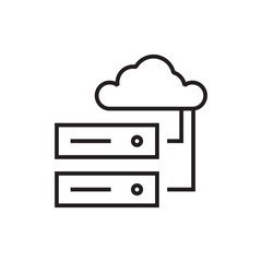 Big Data analysis icon with black outline style. set, internet, technology, analysis, management, search, database. Vector illustration