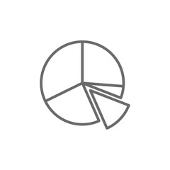 Chart Data analysis icon with black outline style. graph, chart, diagram, graphic, bar, data, report. Vector illustration