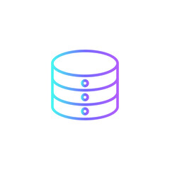 Database Data analysis icon with blue duotone style. technology, information, storage, web, server, internet, hosting. Vector illustration