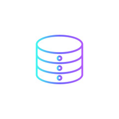 Obraz premium Database Data analysis icon with blue duotone style. technology, information, storage, web, server, internet, hosting. Vector illustration