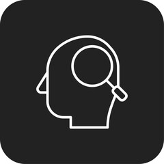 Analys Data analysis icon with black filled line style. information, search, creative, idea, research, brain, chart. Vector illustration