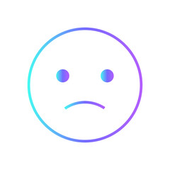 Sad Feedback icon with blue duotone style. emotion, emoticon, emoji, expression, character, bad, mood. Vector illustration