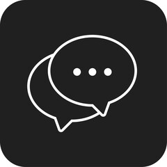 Comment Feedback icon with black filled line style. message, social, internet, chat, media, app, bubble. Vector illustration