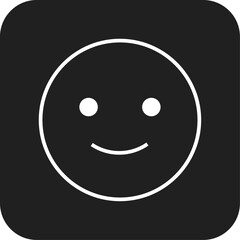 Smile Feedback icon with black filled line style. happy, emoticon, emoji, emotion, smiley, positive, cheerful. Vector illustration