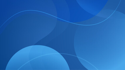 Modern geometric background. Blue elements with fluid gradient. Dynamic shapes composition.