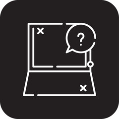 Online Help Feedback icon with black filled line style. contact, service, support, customer, call, assistance, information. Vector illustration