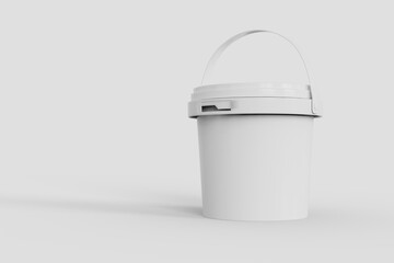 Mock up template plastic tub bucket container © 不 这