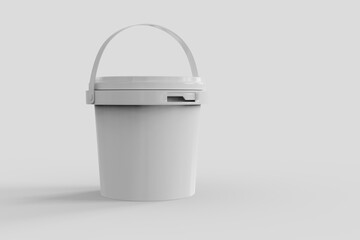 Mock up template plastic tub bucket container