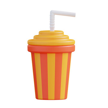 3d illustration fresh drinks