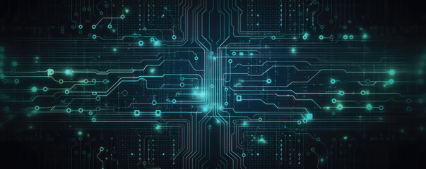 Obraz premium Abstract technology background. Circuit board, high computer technology. Vector illustration.