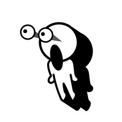驚く人