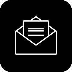 Newsletter E-Commers icon with black filled line style. mail, email, internet, send, envelope, communication, contact. Vector illustration