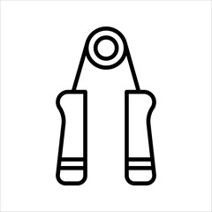Hand Grip Outline Icon Vector Illustration, on a white background.