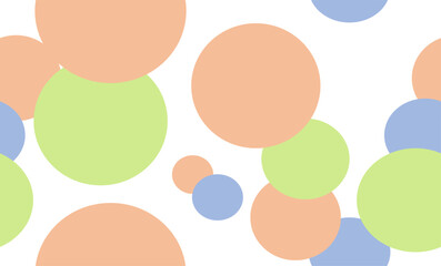 pastel color seamless repeat circle pattern, replete image, design for fabric printing