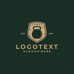 gym shield logo design luxury