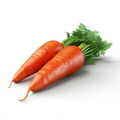 carrots on a white AI generates image