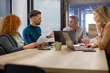 Modern business team discussing new ideas at the office