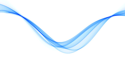 Blue abstract wave. Magic line design. Flow curve motion element. Neon gradient wavy illiustration.